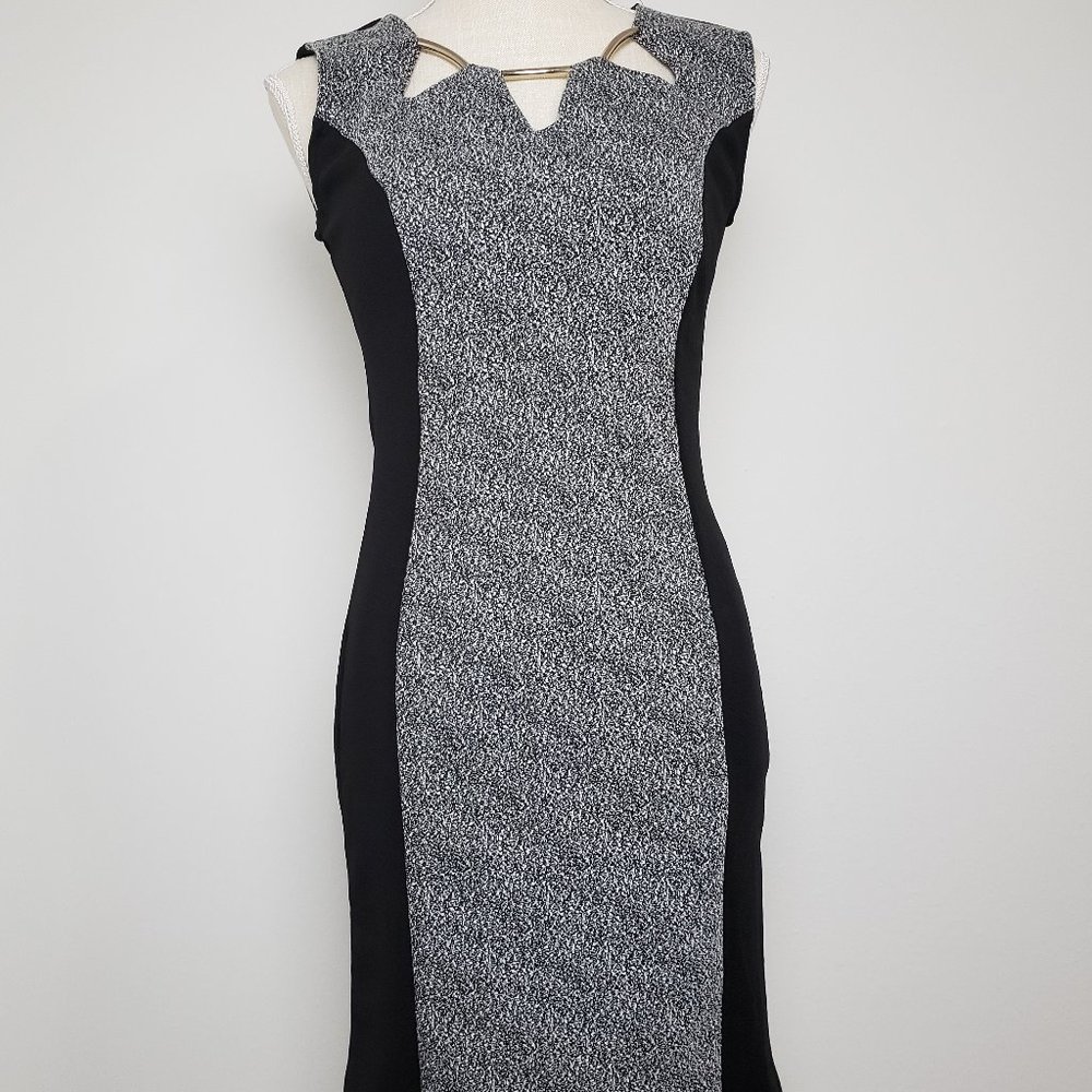 black and white dress